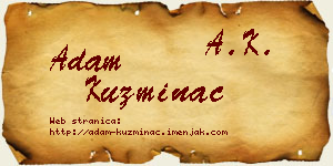 Adam Kuzminac vizit kartica